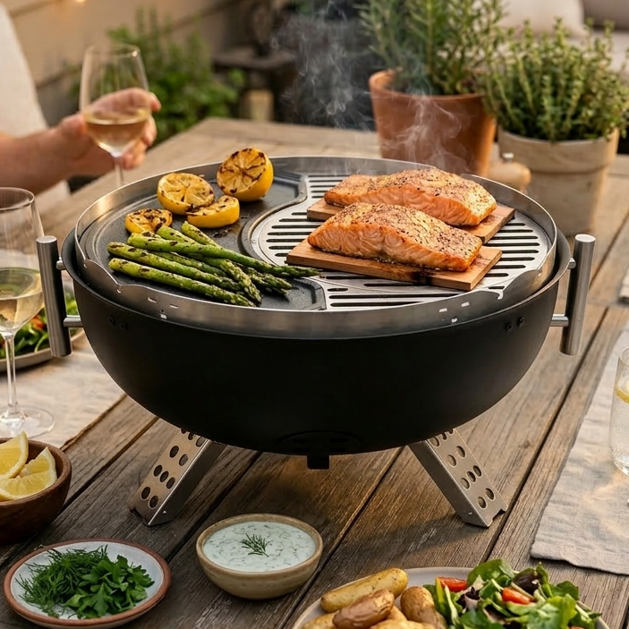 Cedar-Style Salmon with Lemon Asparagus