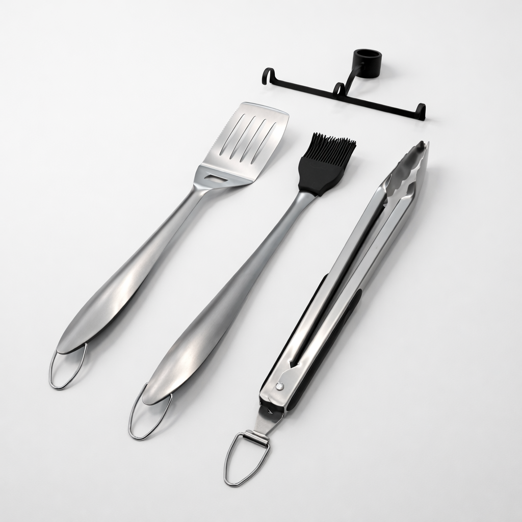 BBQ Tool Holder + Tools