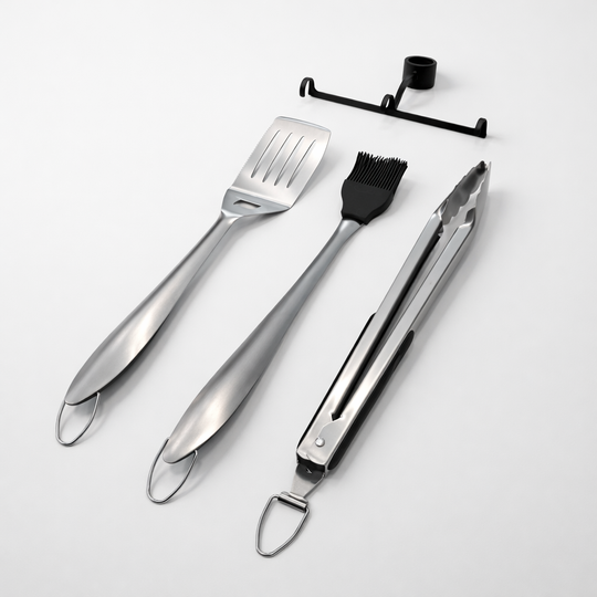BBQ Tool Holder + Tools