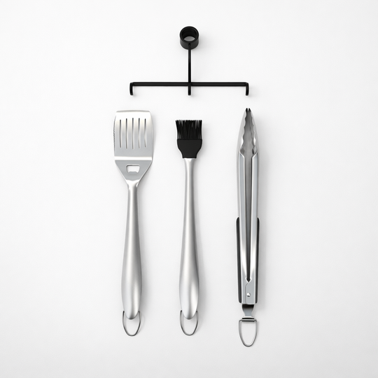 BBQ Tool Holder + Tools